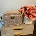 Coach Bags | Coach Signature Jacquard Camera Bag Quilted Crossbody | Color: Cream/White | Size: Os