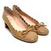 Kate Spade Shoes | Kate Spade Yazmin Bow Mid Heel Pump In Nude Patent Size 7.5 *Nwob* | Color: Tan | Size: 7.5