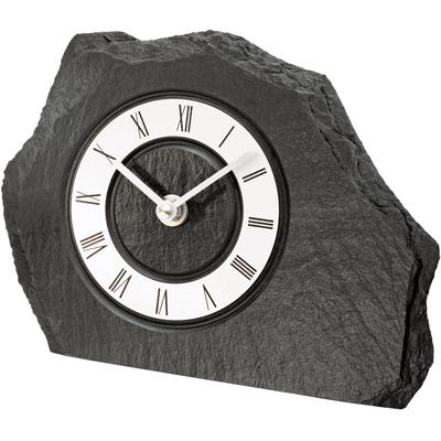 Tischuhr AMS "T1104", schwarz, Tischuhren, Schiefer, Wohnzimmer, Esszimmer Image