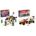 LEGO 71790 NINJAGO Jagdhund des kaiserlichen Drachenjägers & 71789 NINJAGO Verfolgungsjagd Set mit Kais Flitzer und Ras' Motorrad