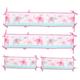 Fiauli 1Set Cot Bumper, Crib Bumper Pads, Breathable Mesh Cot Liner, Four-Sided Slatted and Solid Back Cribs Rail Cover for Baby Boys and Girls K