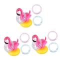 Vaguelly 3 Sets Flamingo Ferrule Inflatable Pool Toys Inflatable Toss Toy Inflatable Tossing Ring Funny Ring Throwing Toy Inflatable Tossing Toy Flamingo Tossing Toy Billiards Pvc Child