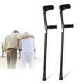 WEBOL Aluminum forearm crutch 14 levels of height adjustable walking aid elbow auxiliary equipment for elderly and healed people Warm life