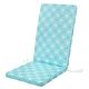 Waterproof High Back Chair Cushion With Ties 120x45x4cm | Indoors/Outdoors Patio Seat Pad Cushion For Garden Chairs, Loungers, Recliner, Relaxer | Water-Resistant Material |Circle Mint