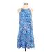Lilly Pulitzer Cocktail Dress - A-Line Crew Neck Sleeveless: Blue Dresses - Women's Size 5