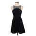 Billabong Casual Dress - Party Crew Neck Sleeveless: Black Solid Dresses - Women's Size Small