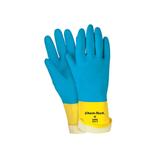 MCR Safety Chem-Tech Neoprene over Latex Gloves 28 mil Thickness 12in Length Blue/Yellow Large 5409S