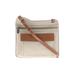 Prune Leather Crossbody Bag: Ivory Print Bags