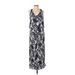 Banana Republic Casual Dress - Maxi: Black Print Dresses - Women's Size Small Petite