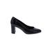 VANELi Heels: Pumps Chunky Heel Classic Black Solid Shoes - Women's Size 7 - Almond Toe