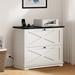 Sclafani 34" Wide 2 -Drawer File Cabinet w/ Charging Station Wood in Black Laurel Foundry Modern Farmhouse® | 35.4 H x 31.5 W x 15.7 D in | Wayfair