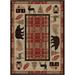 Red 87 x 63 x 0.4 in Area Rug - Mayberry Rug Hearthside Area Rug Polypropylene | 87 H x 63 W x 0.4 D in | Wayfair HS5760 5X8