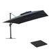 Purple Leaf 12' Square Cantilever Umbrella in Gray | 108 H x 144 W x 144 D in | Wayfair WF05YKLRS12-DG-TB