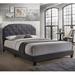 Winston Porter Rady Solid Wood Standard Bed Wood & Upholstered/ in Brown/Gray | 48 H x 64 W x 85 D in | Wayfair 8E87D7776C944F6CAB137453B84DC4A4