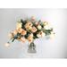 Primrue Roses Floral Arrangements in Vase Silk in Pink/White | 15 H x 22 W x 10.5 D in | Wayfair 0CD6178B41F444C0B32A811DCF02D02D