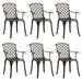 Canora Grey Sabo Patio Dining Armchair Metal in Brown | 36.6 H x 24 W x 23.6 D in | Wayfair 4C852B0082F4415FACEC725643CBB257