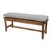 Loon Peak® Jamshida Teak Outdoor Bench w/ Sunbrella Cushions Wood/Natural Hardwoods in Brown/White | 18 H x 50 W x 15.25 D in | Wayfair