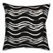 Wrought Studio™ Waves Outdoor Throw Pillow Polyester/Polyfill blend in Black | 18 H x 18 W x 1.5 D in | Wayfair A74CC26397074659A8BEDE834AFA0D1D