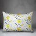 Winston Porter Raielle Floral Indoor/Outdoor Throw Pillow Polyester/Polyfill blend in Yellow | 14 H x 20 W x 1.5 D in | Wayfair