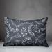 Winston Porter Raiesha Floral Indoor/Outdoor Throw Pillow Polyester/Polyfill blend in Gray | 18 H x 25 W x 1.5 D in | Wayfair