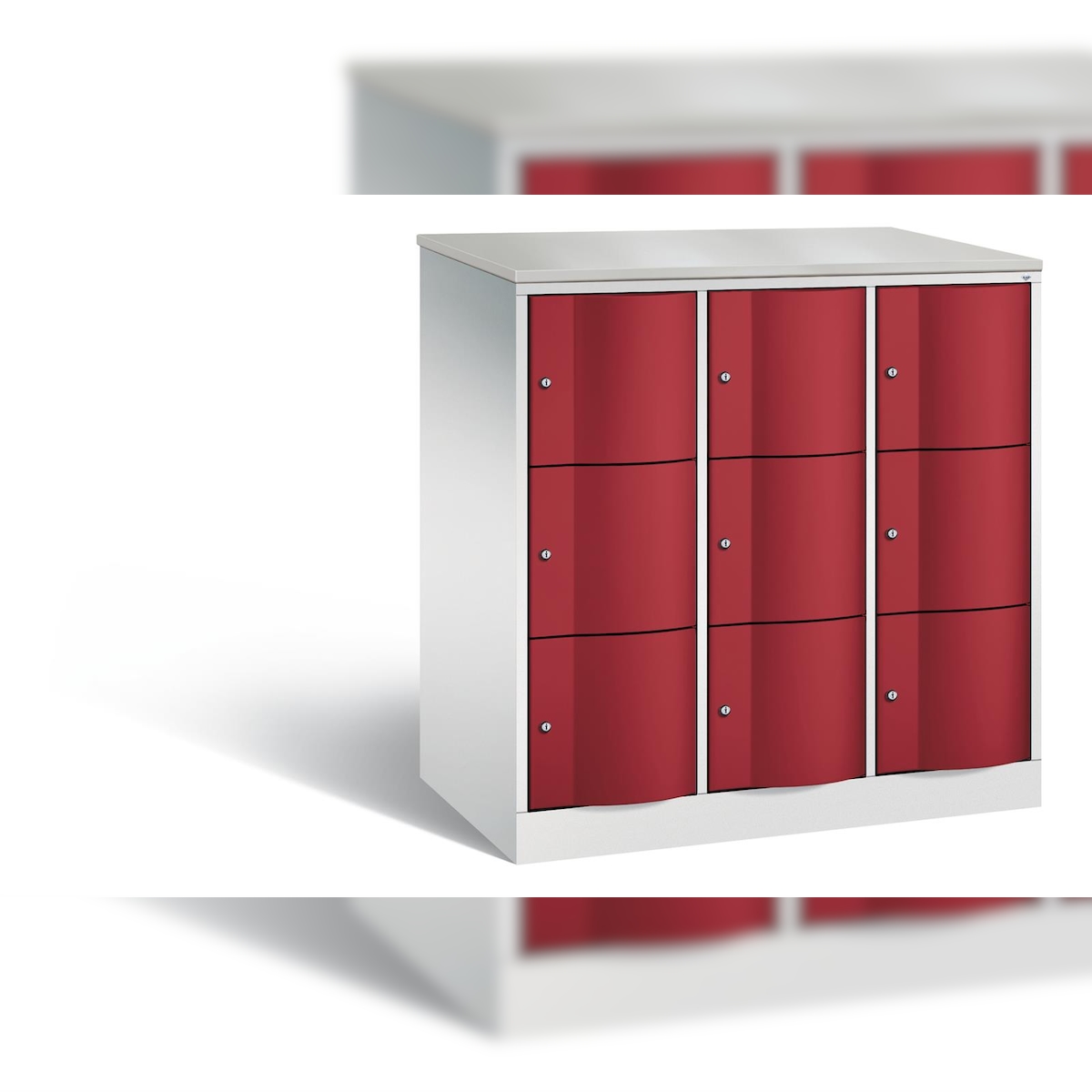 C+P XL-Schließfachschrank Resisto, H1255xB1148xT640mm, 7035/3003 Image