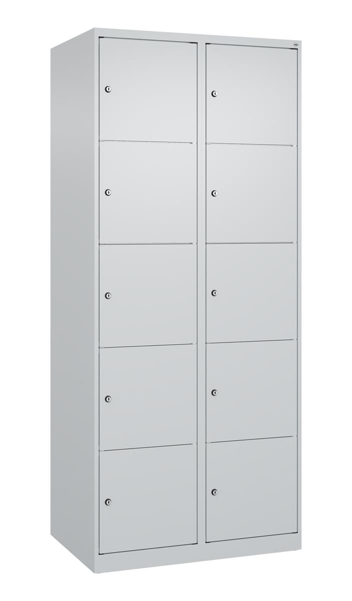 C+P Schließfachschrank Classic PLUS, 2 Abteile, 1850x800x500mm, 7035/7035 Image