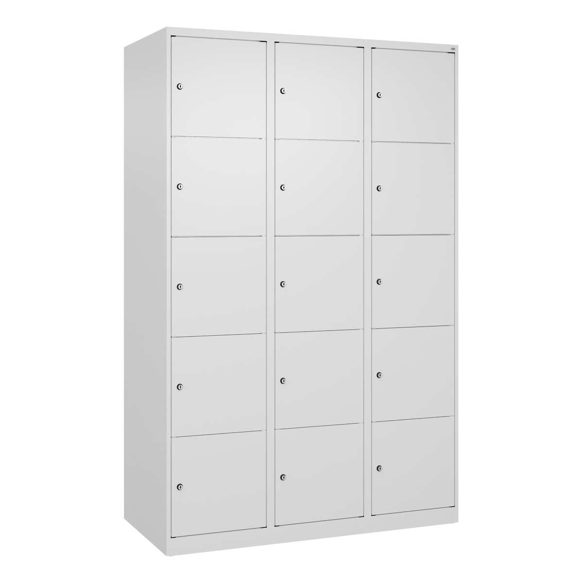 C+P Schließfachschrank Classic PLUS, 3 Abteile, 1850x1200x500mm, 9016/9016 Image