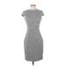 H&M Casual Dress - Sheath: Gray Solid Dresses - Women's Size 2
