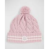 Kids Cable Knit Cap W Sparkle Bell Logo