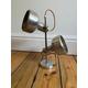 Mid Century Ceiling Light Twin Flexible Spot Lamps Atomic Brushed Steel