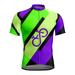 Reduce! Plus Size MIARHB men s Short Sleeve Cycling Jersey 3D Printing Elastic Tight Top Purple XL