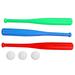 FRCOLOR 1 Set Plastic Baseball Set Best Sports Baseball Set Toy Kit Educational Toys for Toddlers (Random Color 3pcs Bats+3pcs Baseballs )