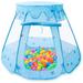 MesaSe Kids Play Tent Pop Up Tent for Girls Princess Princess Castle Large Playhouse Indoor Outdoor Foldable popup Dream CastleTent Gift Do Not Include Toy Balls Blue