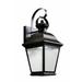 1 Light Medium Outdoor Wall Lantern with Traditional Inspirations 16.75 inches Tall By 7.5 inches Wide-Olde Bronze Finish-Led Lamping Type Bailey