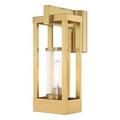 1 Light Outdoor Post Top Lantern in Contemporary Style 6.25 inches Wide By 15.13 inches High-Satin Brass Finish Bailey Street Home 218-Bel-3110306