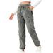 Womens Cozy Furry PJ Pants Fuzzy Pajama Pants Elastic Loungewear Sleep Pants Solid Color Winter Pajama Bottoms