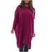 FAIWAD Women s Puff Long Sleeve Sweatshirt Dress Round Neck Loose Tunic Dress with Pockets