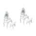 4 Pcs Furniture Dresser Table Decor Vintage Stool Miniature Makeup Ornaments White Wood Child