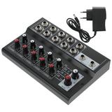 Stereo Audio Mixer 10 Inputs 2 Outputs Portable Pocket Audio Mixer EU Plug