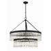 9 Light 2-Tier Chandelier-30.25 inches Tall and 32 inches Wide-Black Forged Finish Bailey Street Home 49-Bel-5145016