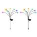 NUOLUX 2 Sets of Solar Stake Light Garden Solar Powered Lamp Yard Lawn Stake Lamp Solar Light(8 Bulbs)