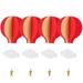 4 Pcs Birthday Party Decoration Gifts for Stocking Stuffers Christmas Chandelier Light Shades Chinese Wedding Household Decorate Color Gummed Paper