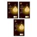 (case of 3 bulbs) GE Lighting 48631 Vintage LED G40 Light Bulb Warm Candlelight Amber Glass 60 watt equivalent using only 5.5 watts 400 lumens Dimmable Vintage Style LED Light Bulb