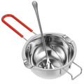 Cheese Melting Bowl Chocolate Pot and Mixing Spoon Candle Boiler Spaghetti Container Stainless Steel