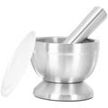 Food Compact Grinding Pestle Lid Jam Masher Kitchen Mortars Mortier Salt Fruit Stainless Steel