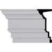 Ekena Millwork 19 H x 8 3/8 P x 20 1/2 F x 94 1/2 L Traditional Massive Smooth Crown Moulding