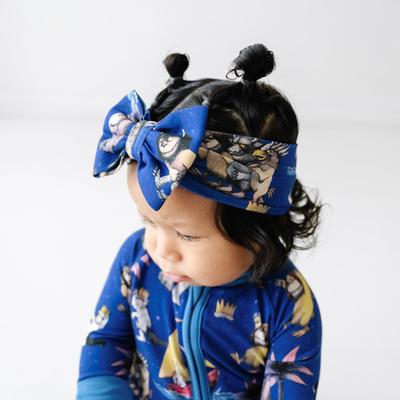 Where the Wild Things Are Luxe Baby Girl Soft & Stretchy Bamboo Bow Headbands - Newborn - 3T