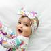 Unicorn Magic Luxe Baby Girl Soft & Stretchy Bamboo Bow Headbands - Newborn - 3T