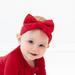 Red Luxe Baby Girl Soft & Stretchy Bamboo Bow Headbands - Newborn - 3T