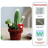 DIY Pipe Cleaner Craft Kit Flower Bouquets and Animal Headband Weaving Materials for Valentine s Mother s Day and Teacher s Day Gifts(Potted cactus)